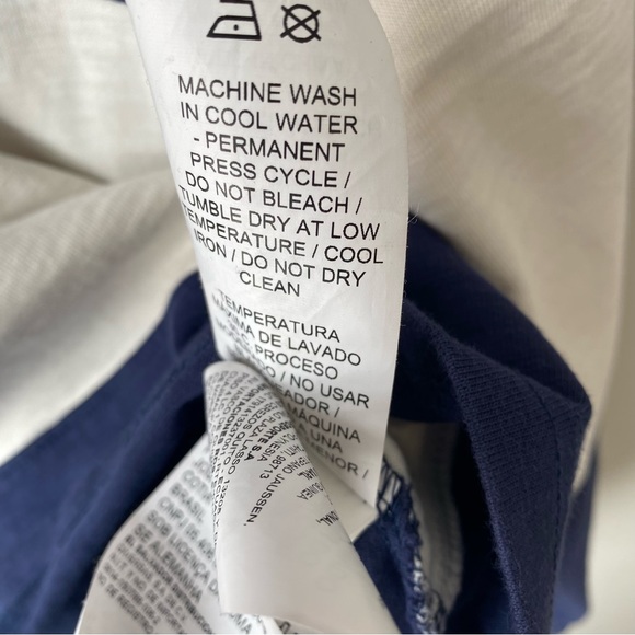 Puma Selena Gomez Blue White Stripe Long Sleeve Crop Rugby Shirt Women's XL - Picture 11 of 14